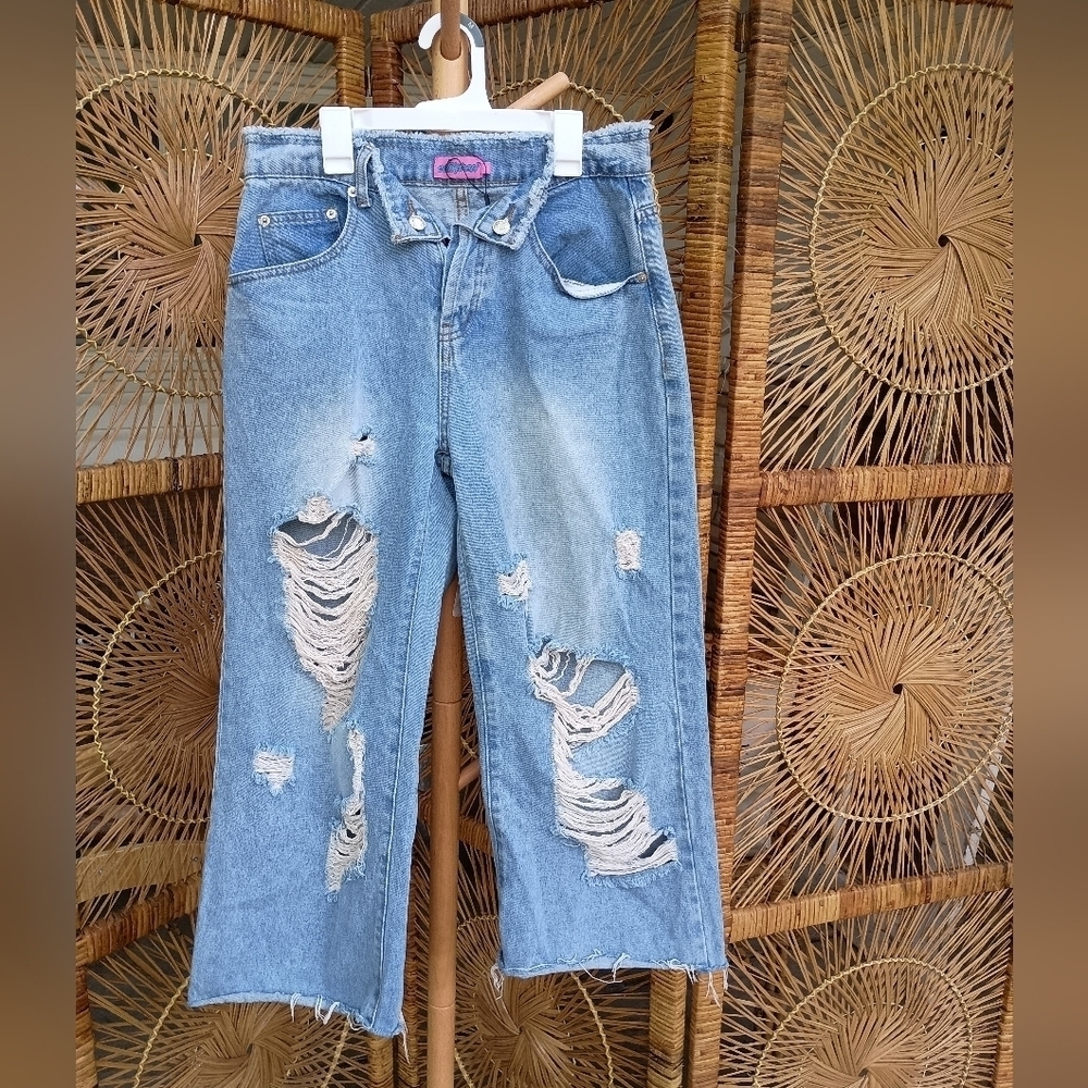 Edited Distressed Blue Jeans_Medium